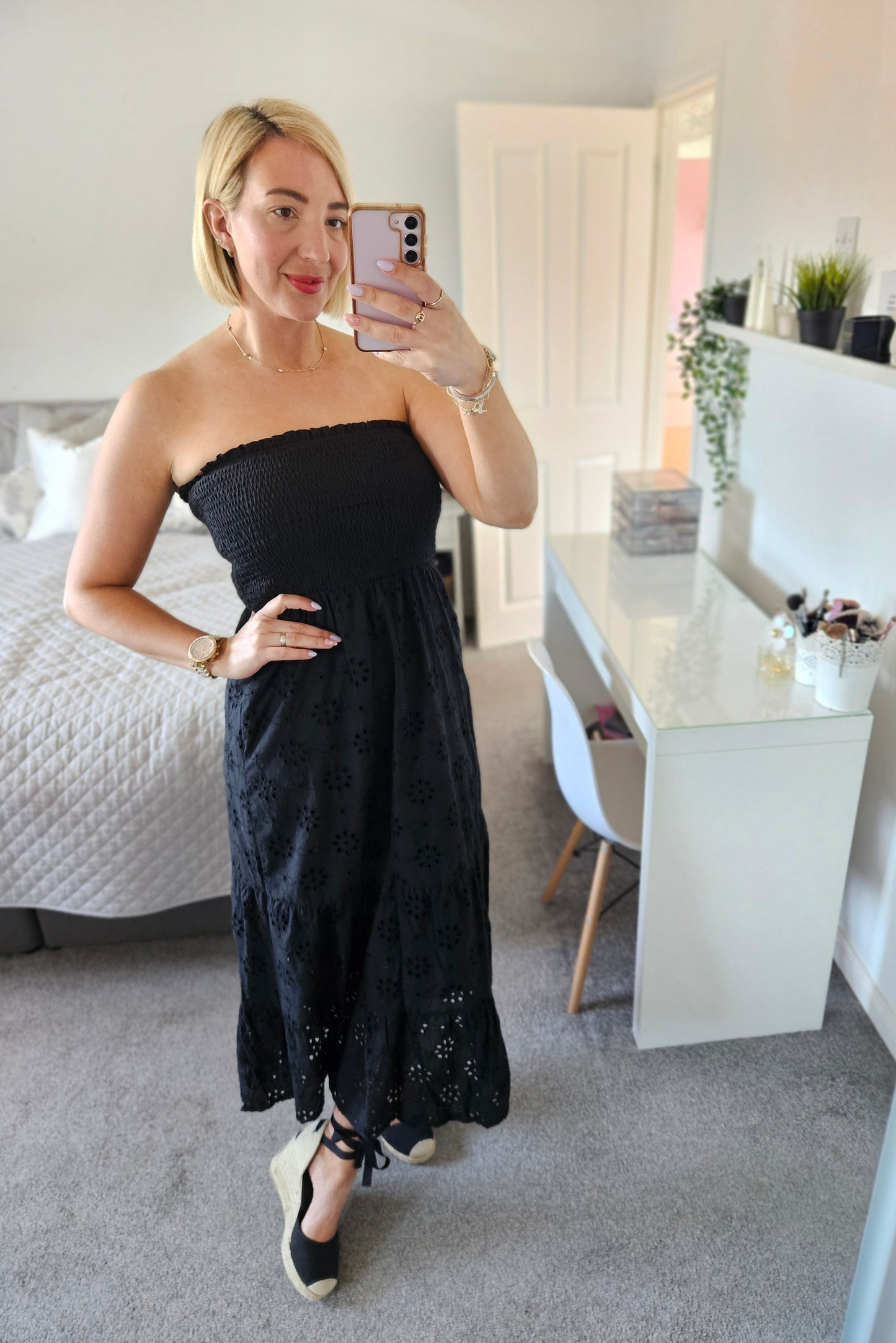 Black Strapless Maxi Dress