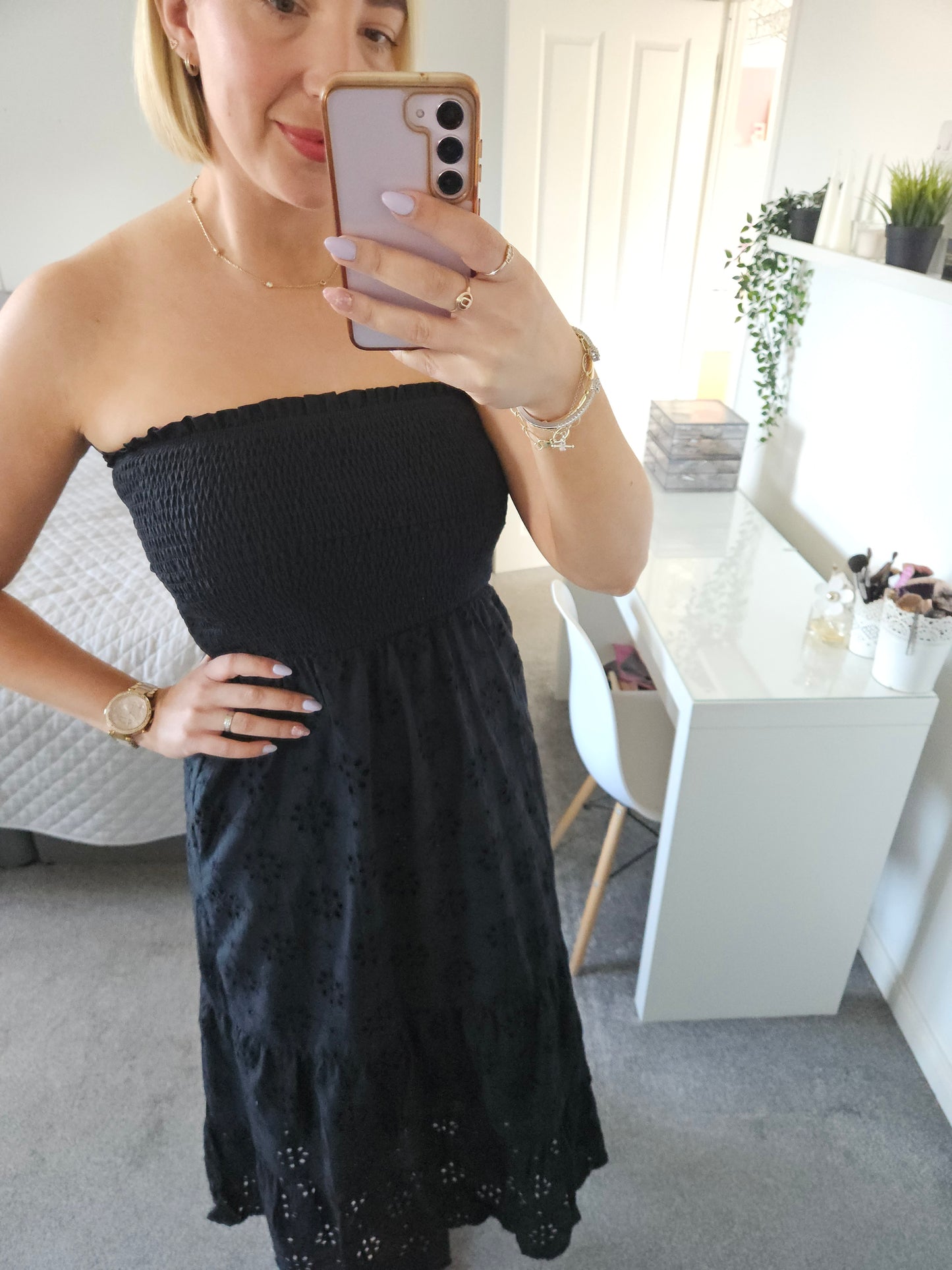 Black Strapless Maxi Dress