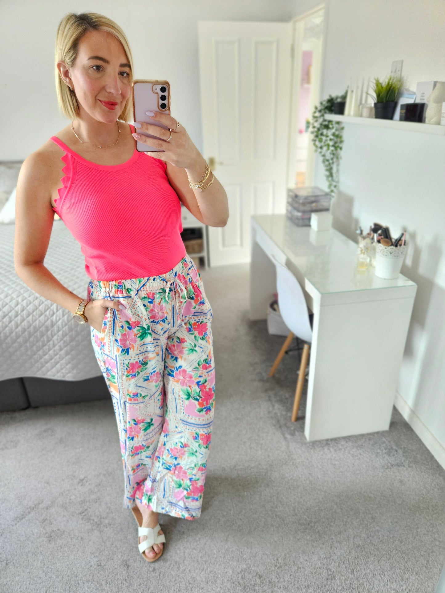 Flower Print Trousers