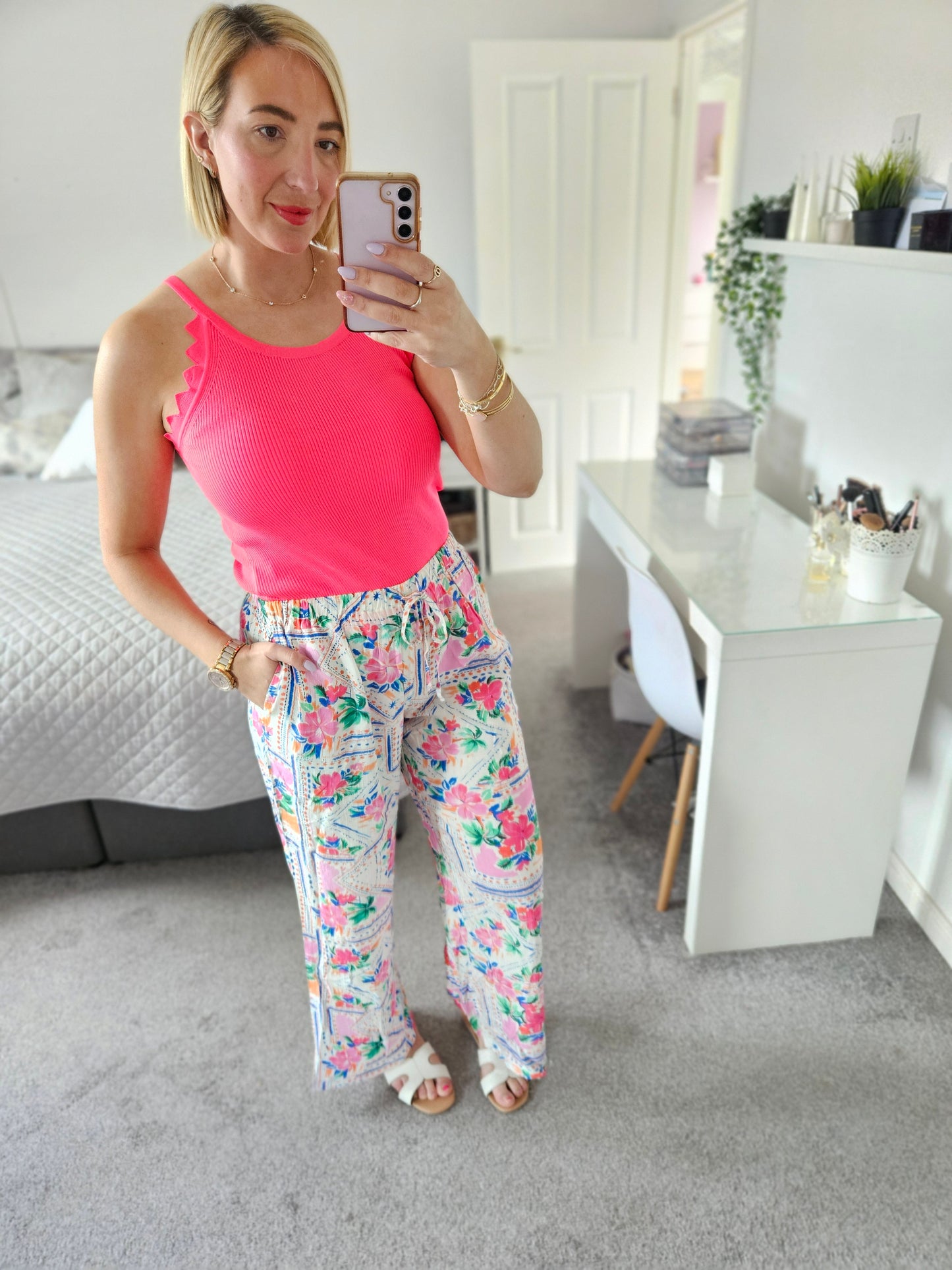 Flower Print Trousers