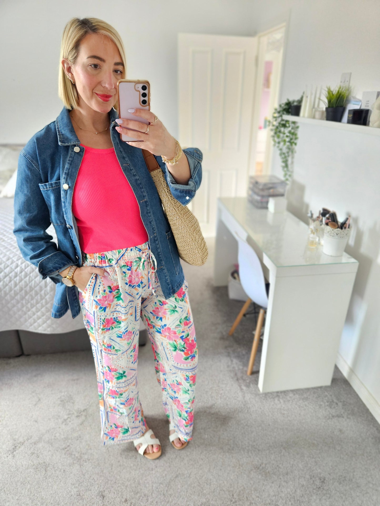 Flower Print Trousers