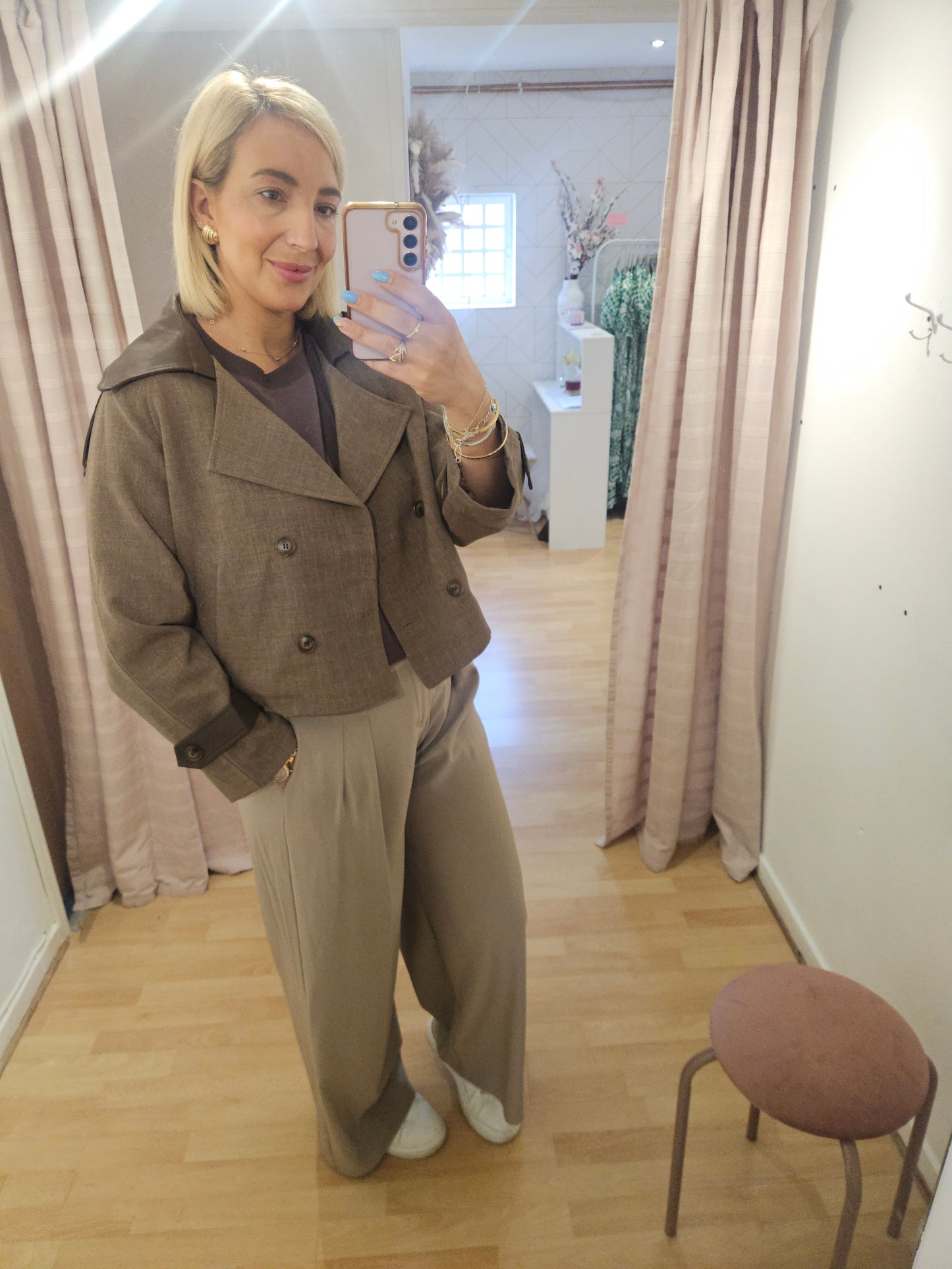 Chocolate Cropped trench