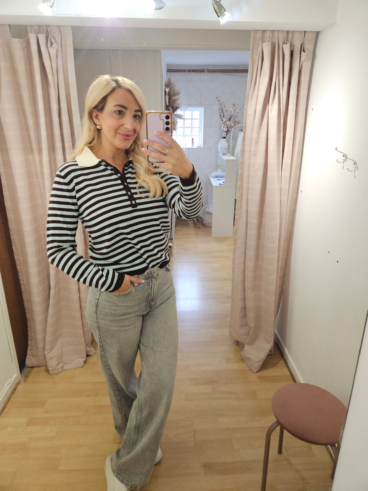 Brown & Blue knit