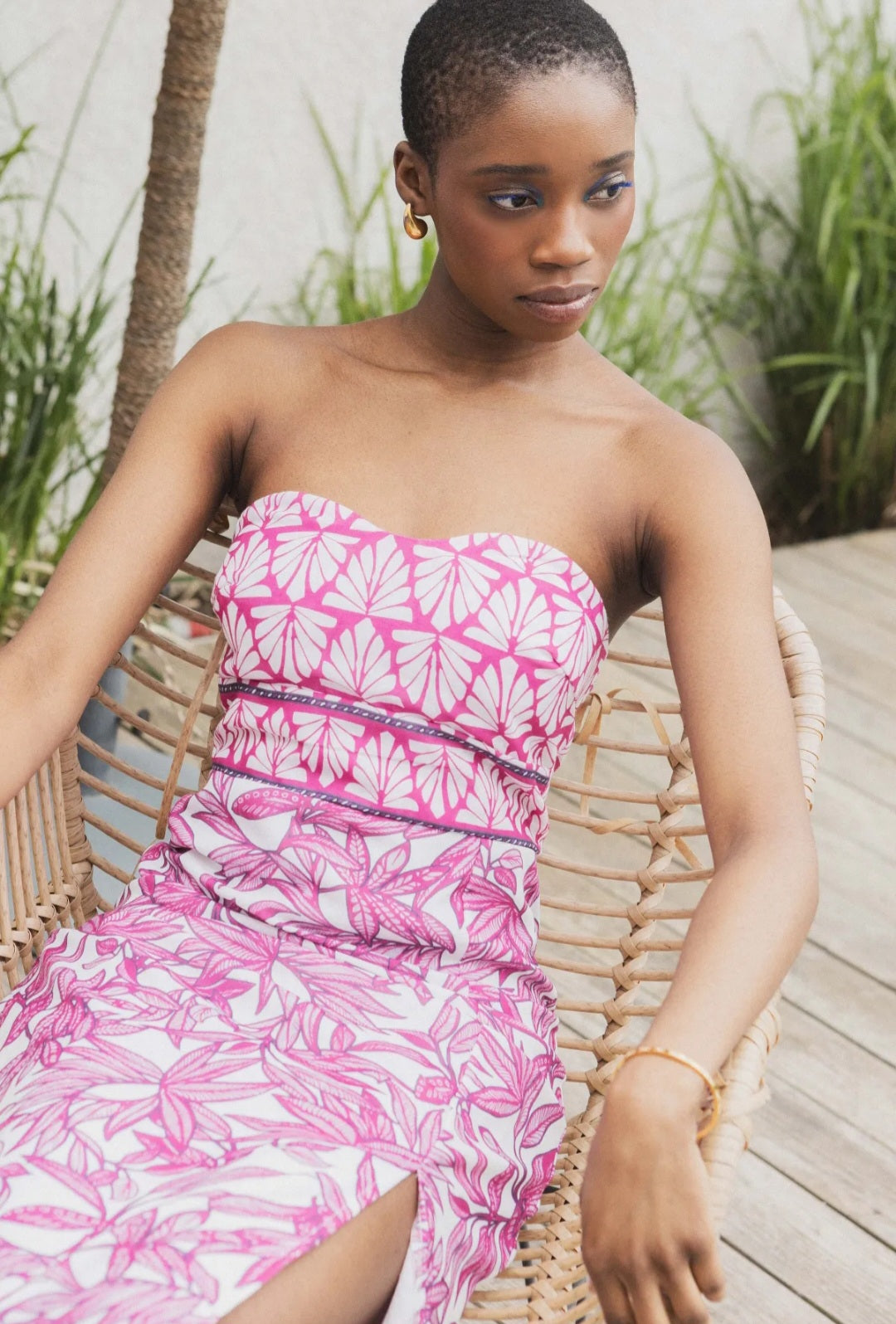 Pink Bandeau Dress