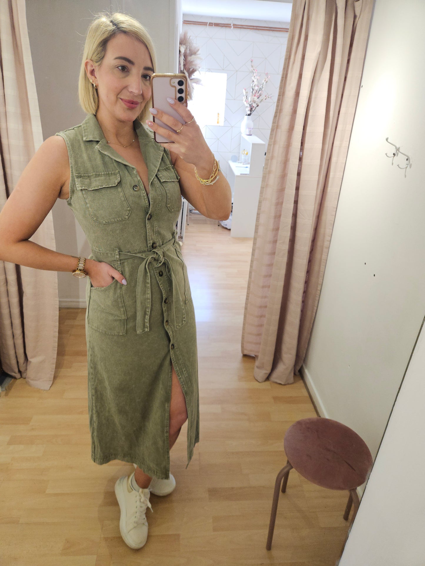 Emily Khaki dress