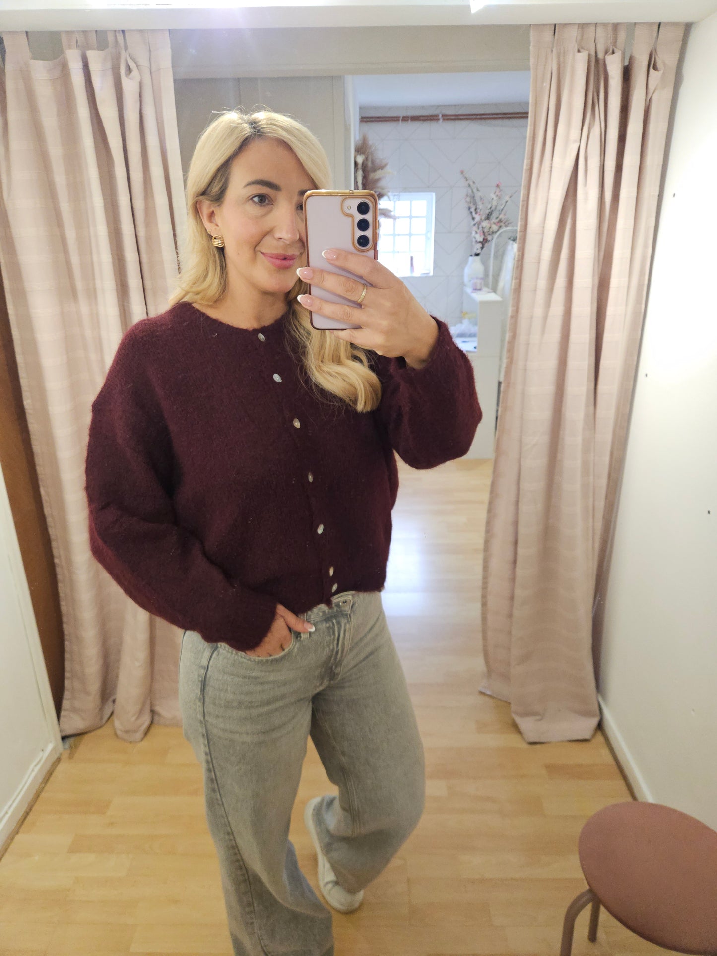 Burgundy Cardigan