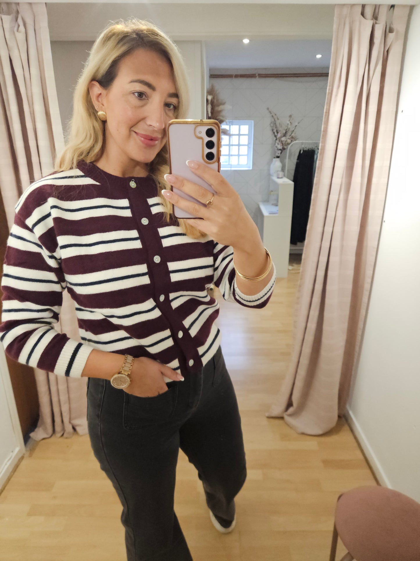 Burgundy Cardigan
