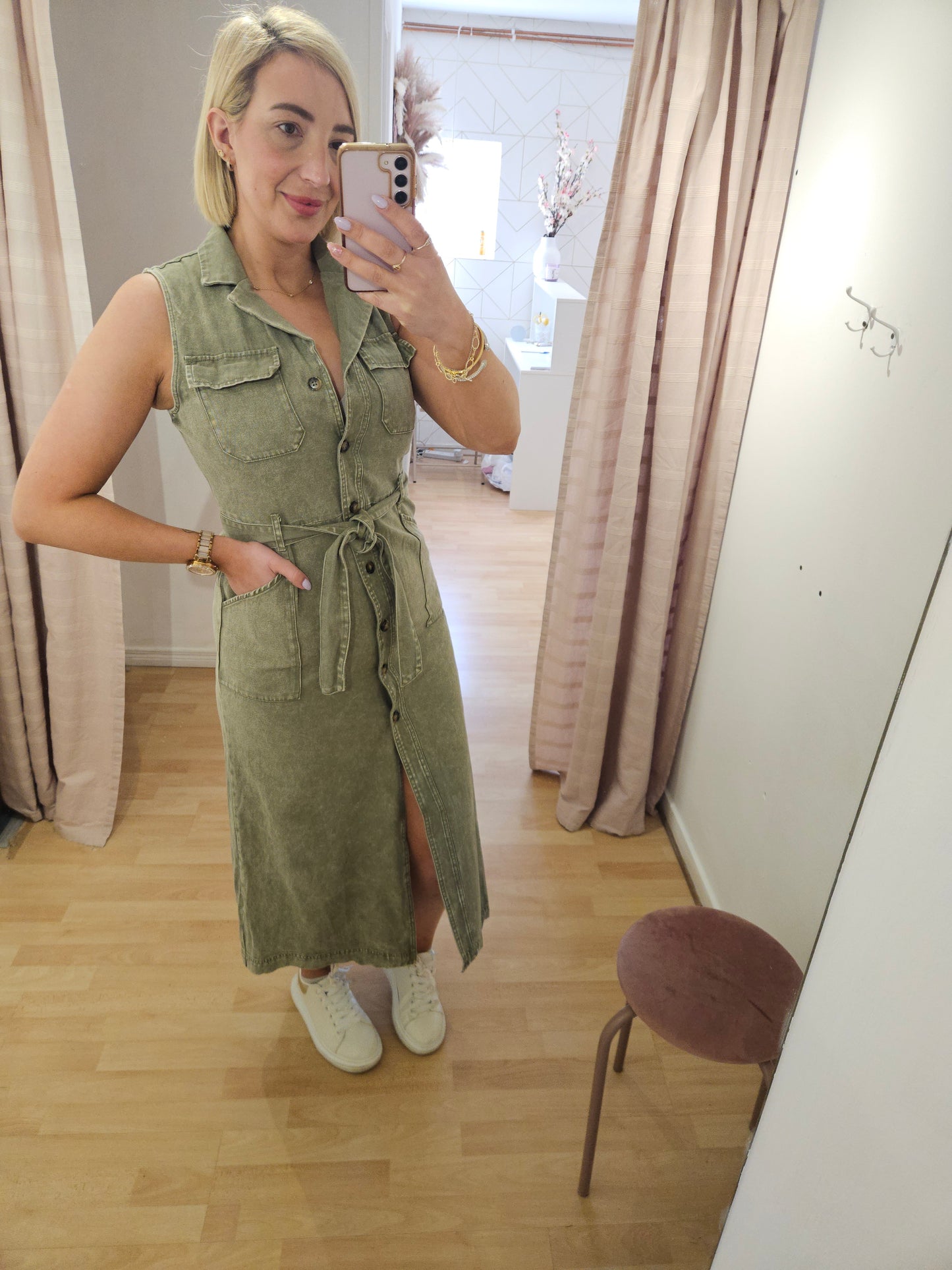 Emily Khaki dress