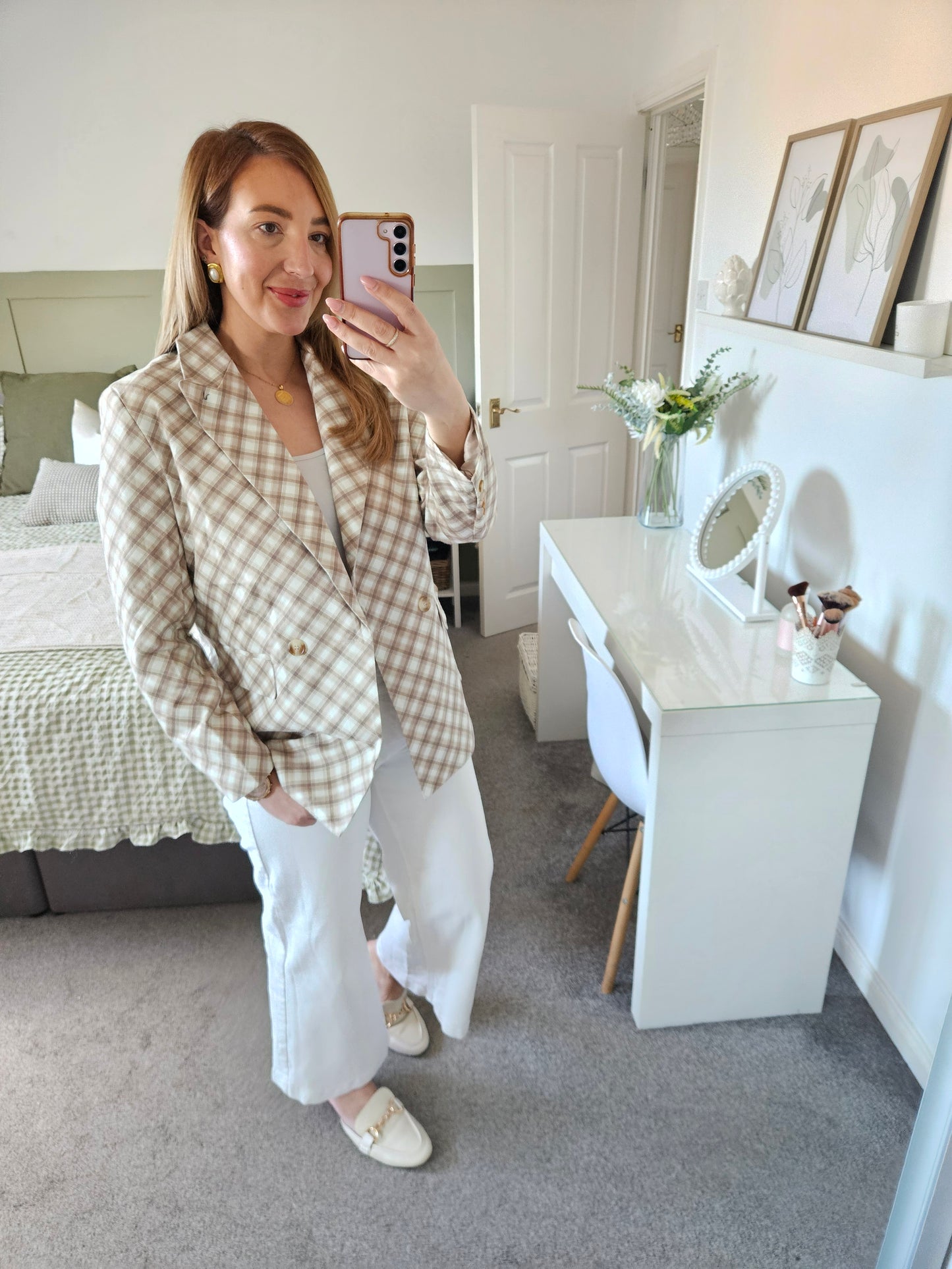 Checked blazer