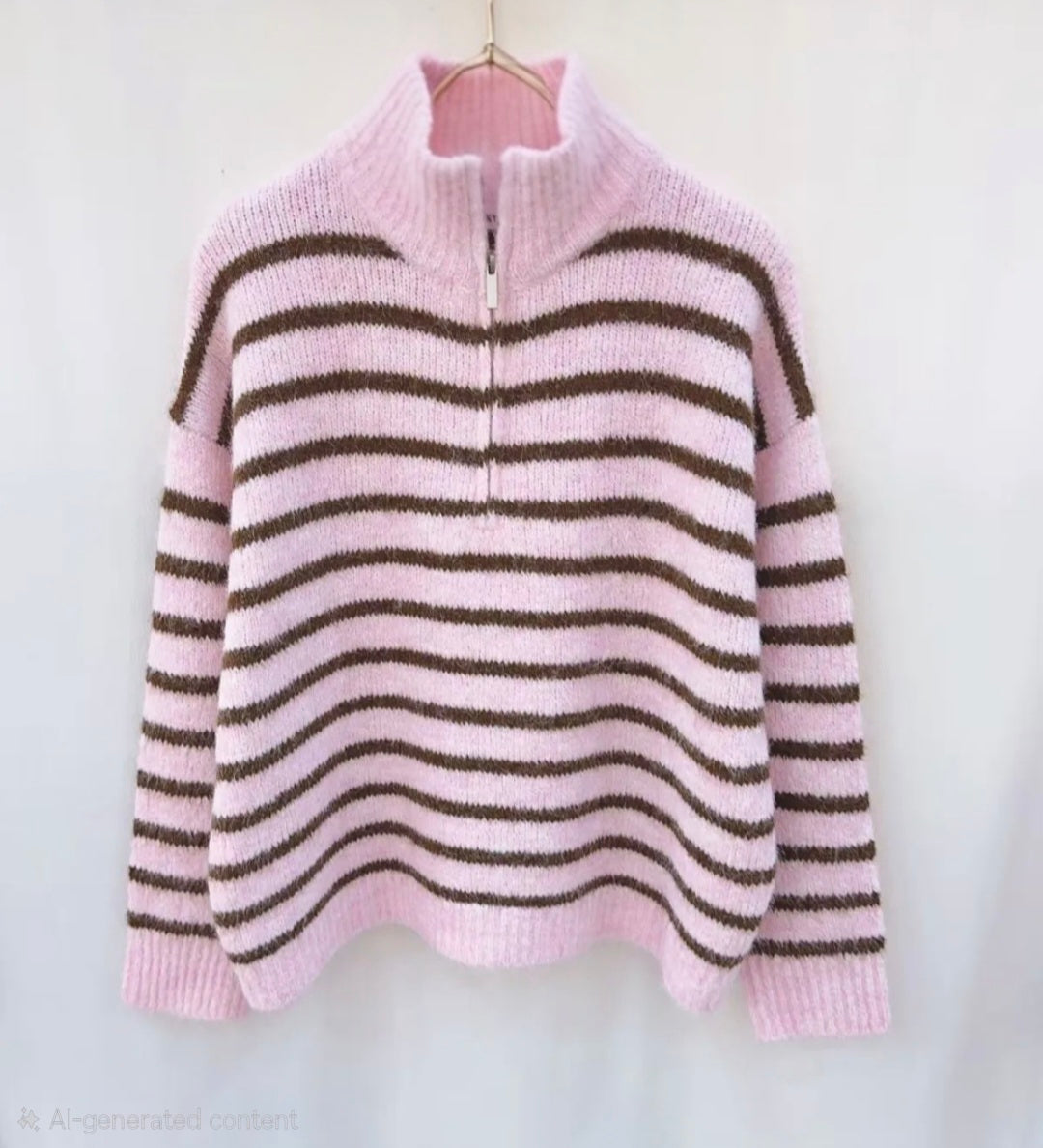 Pink & brown zip up
