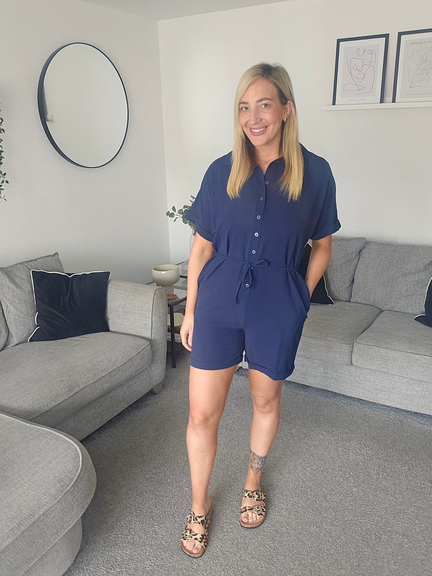 Nancy Navy Playsuit