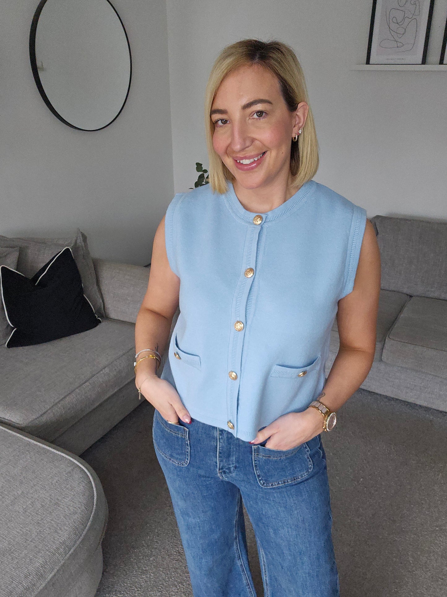 Emily Blue Waistcoat