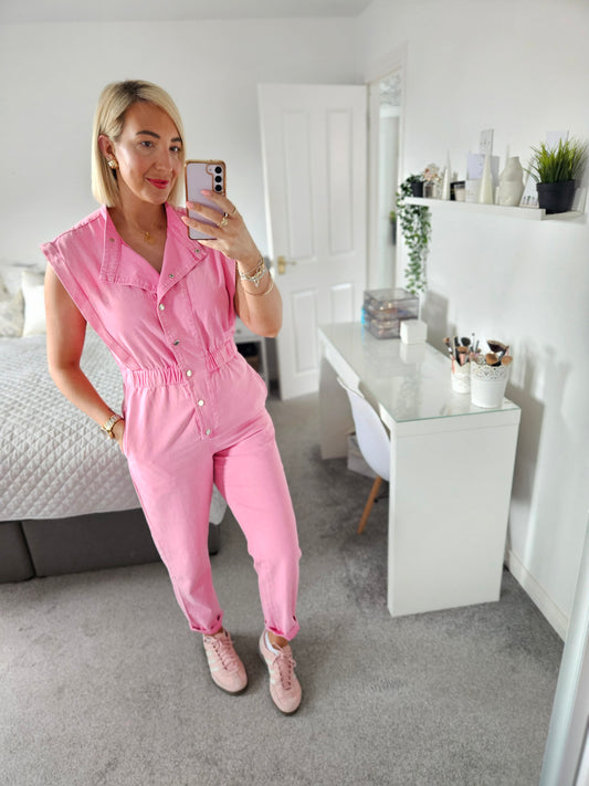 Sara Pink Jumpsuit