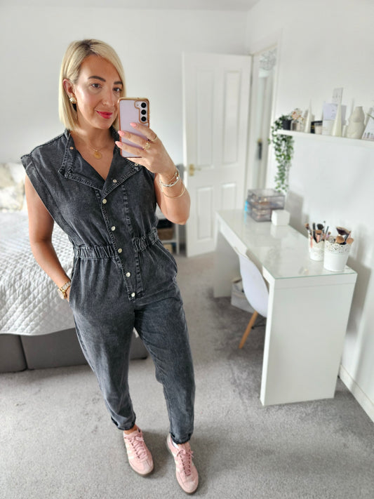 Sara Black Jumpsuit