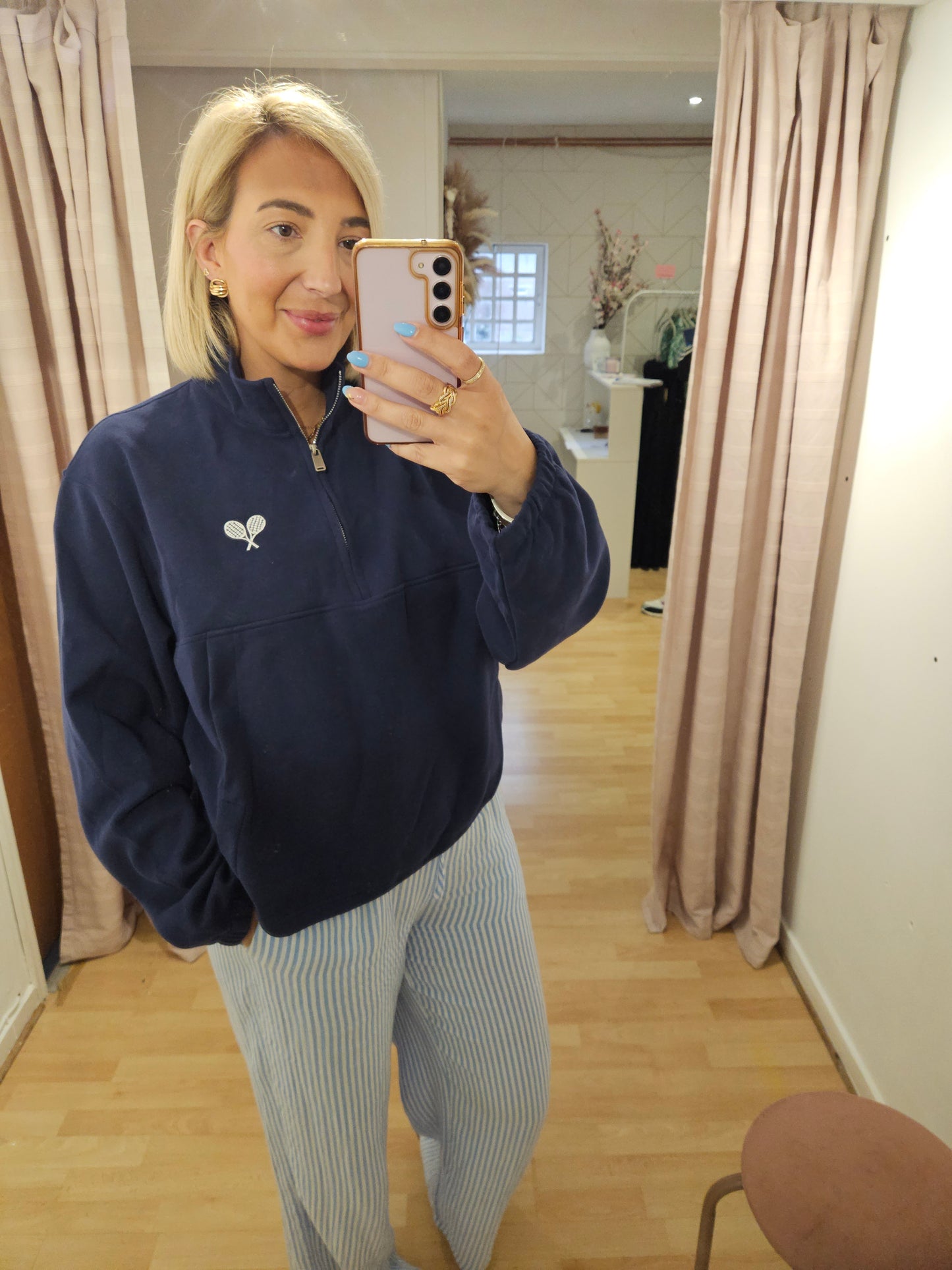 Navy Tennis Jumper