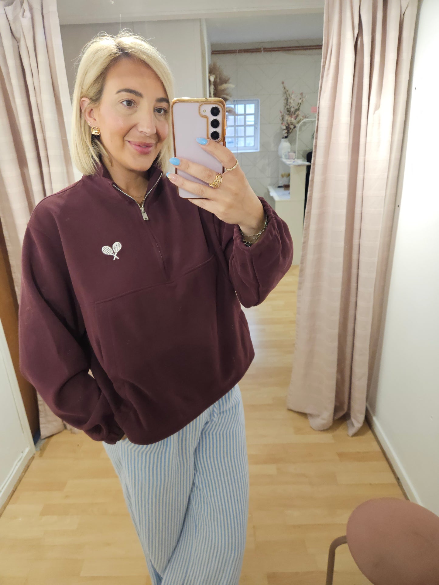 Burgundy Tennis Jumper