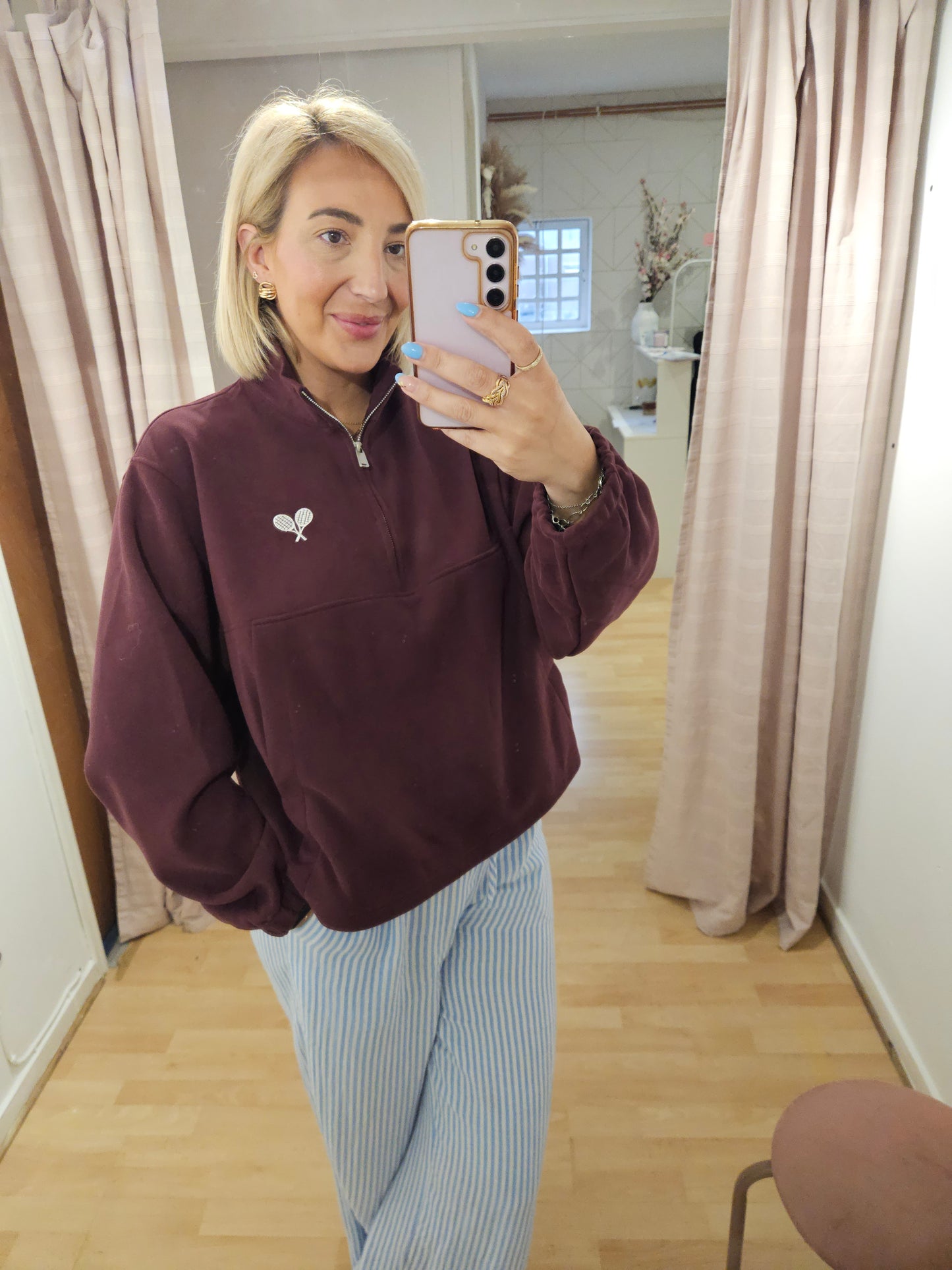 Burgundy Tennis Jumper
