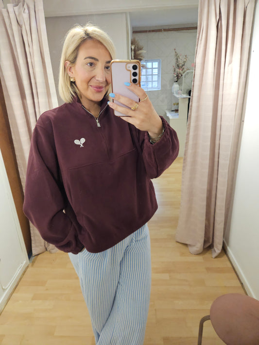 Burgundy Tennis Jumper