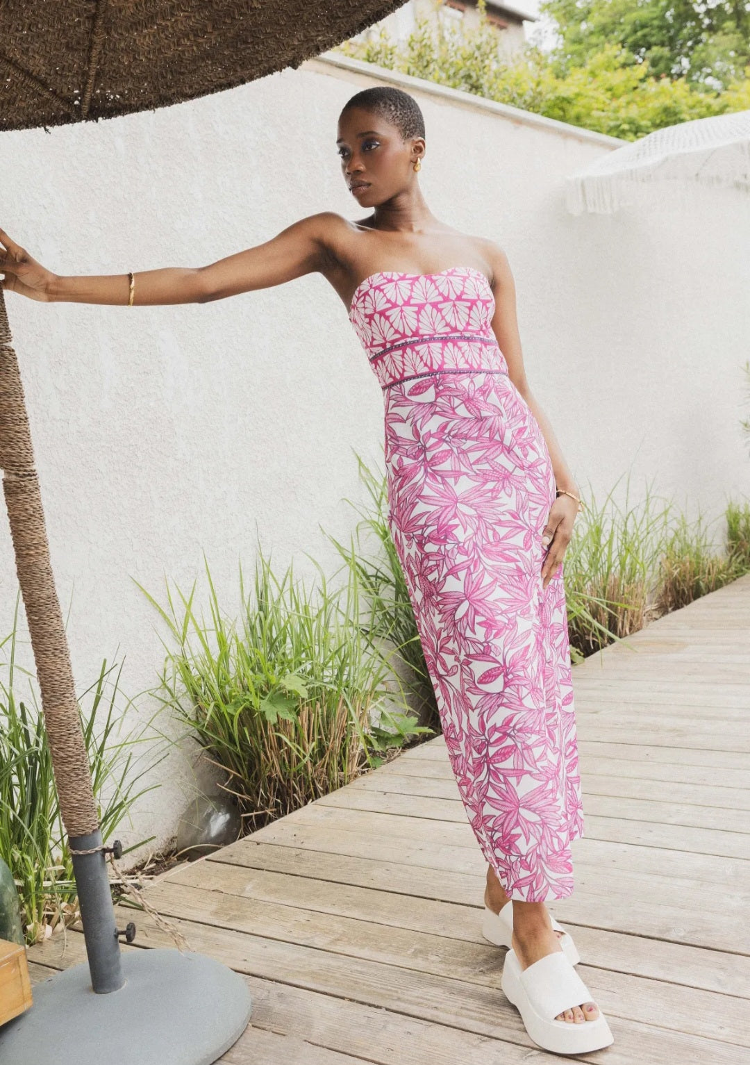Pink Bandeau Dress