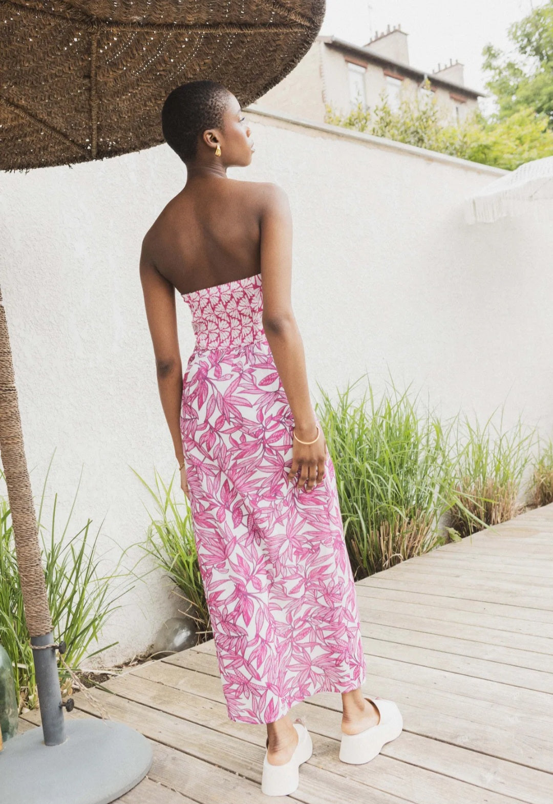 Pink Bandeau Dress