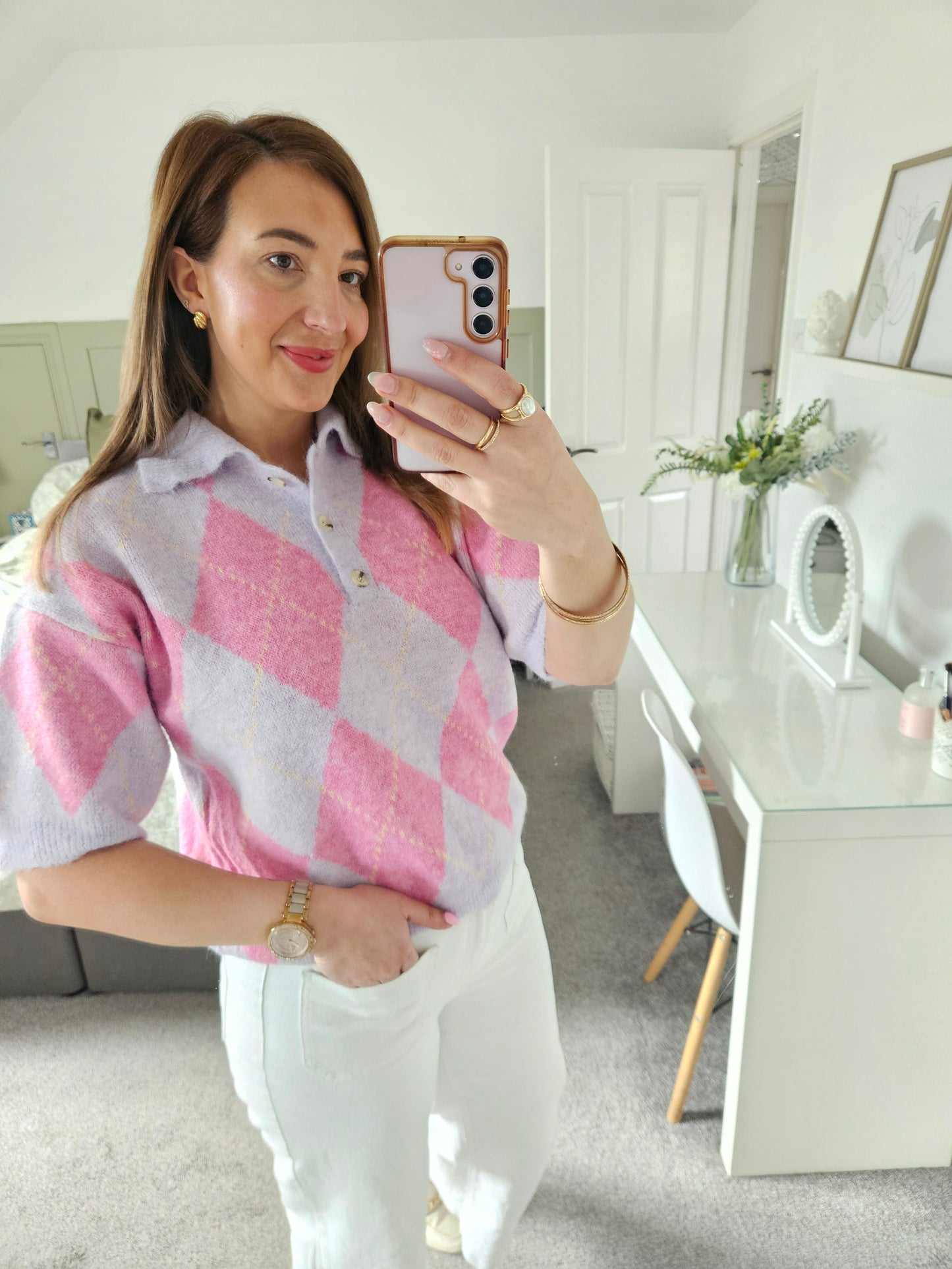Pink & purple knit