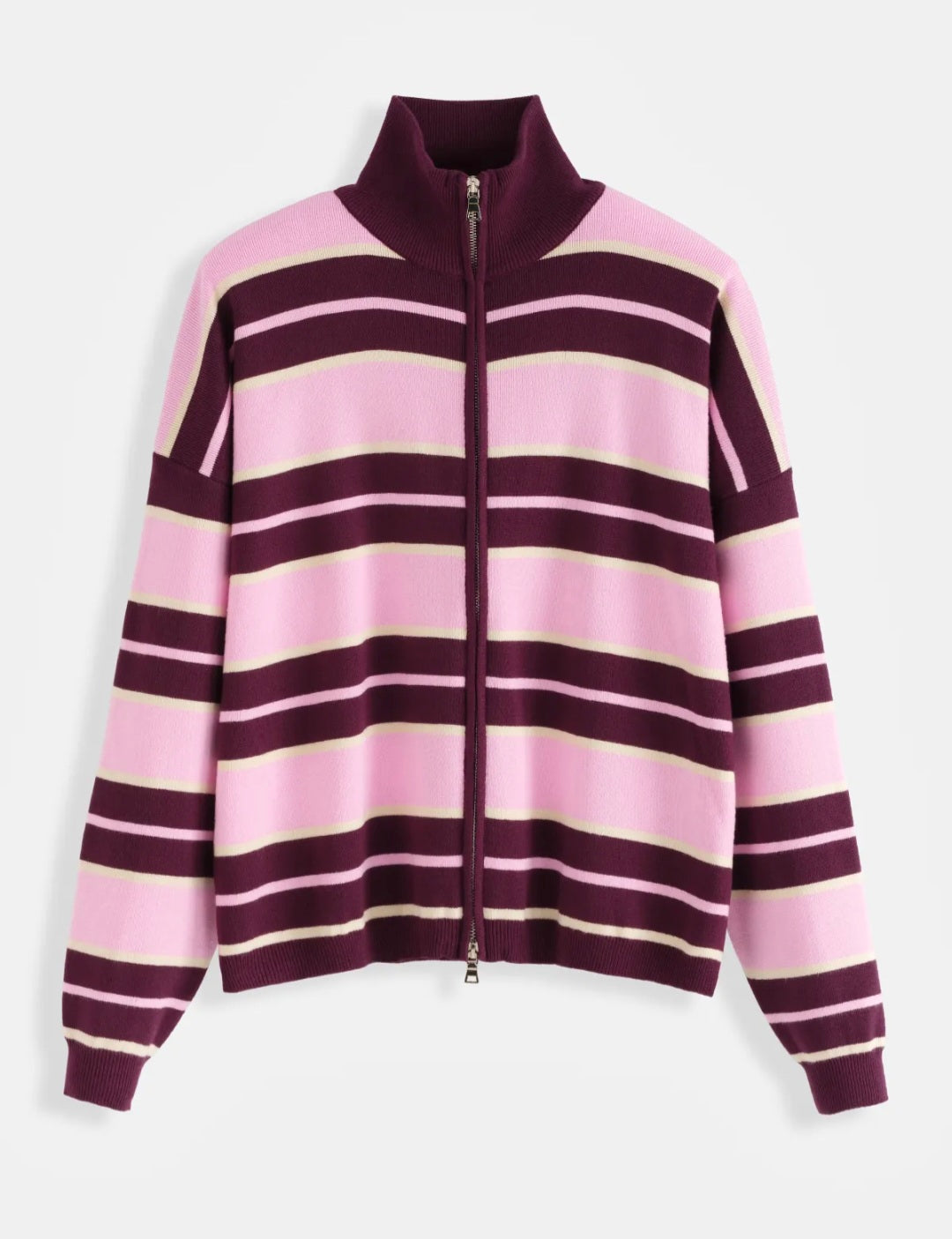 Pink and burgundy zip up