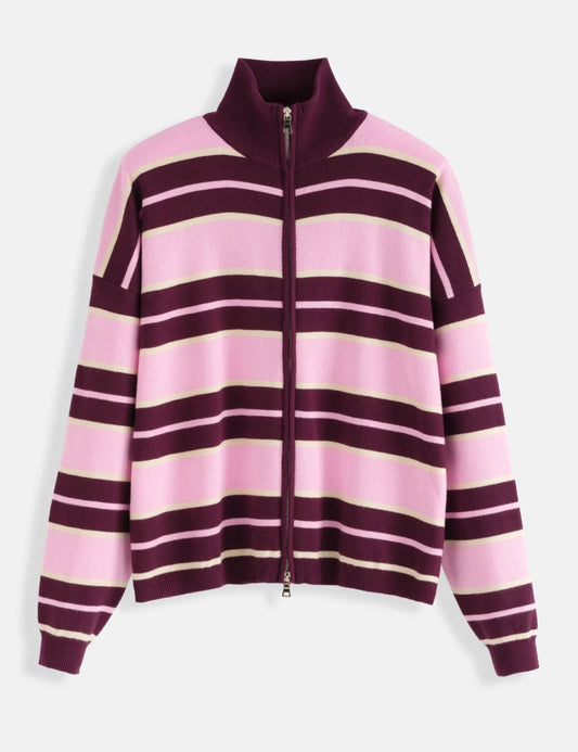 Pink and burgundy zip up