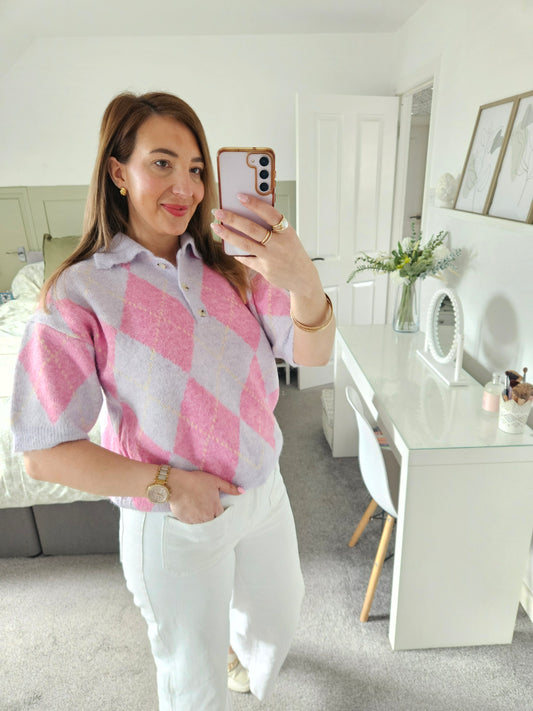 Pink & purple knit