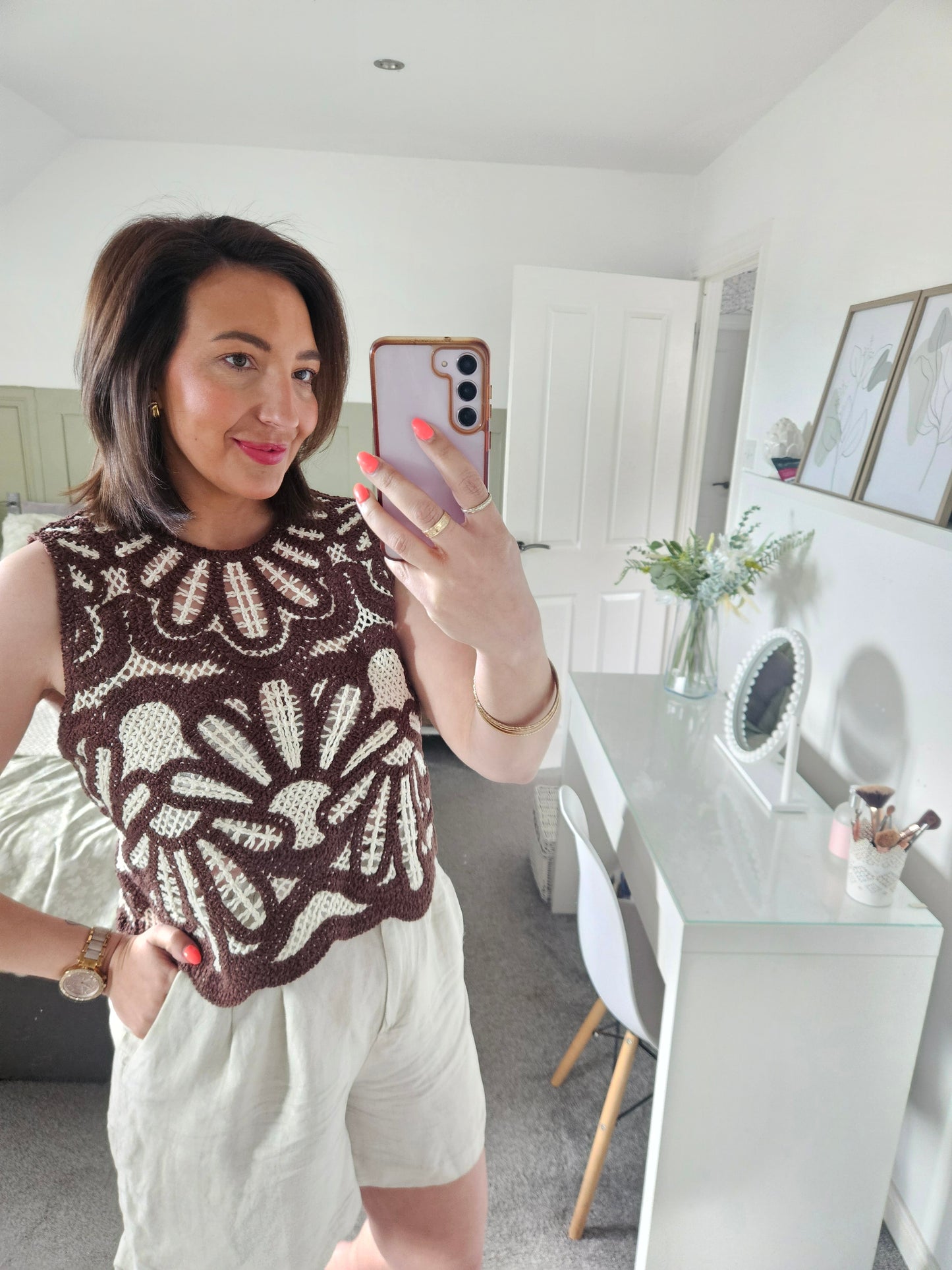 Brown Crochet top