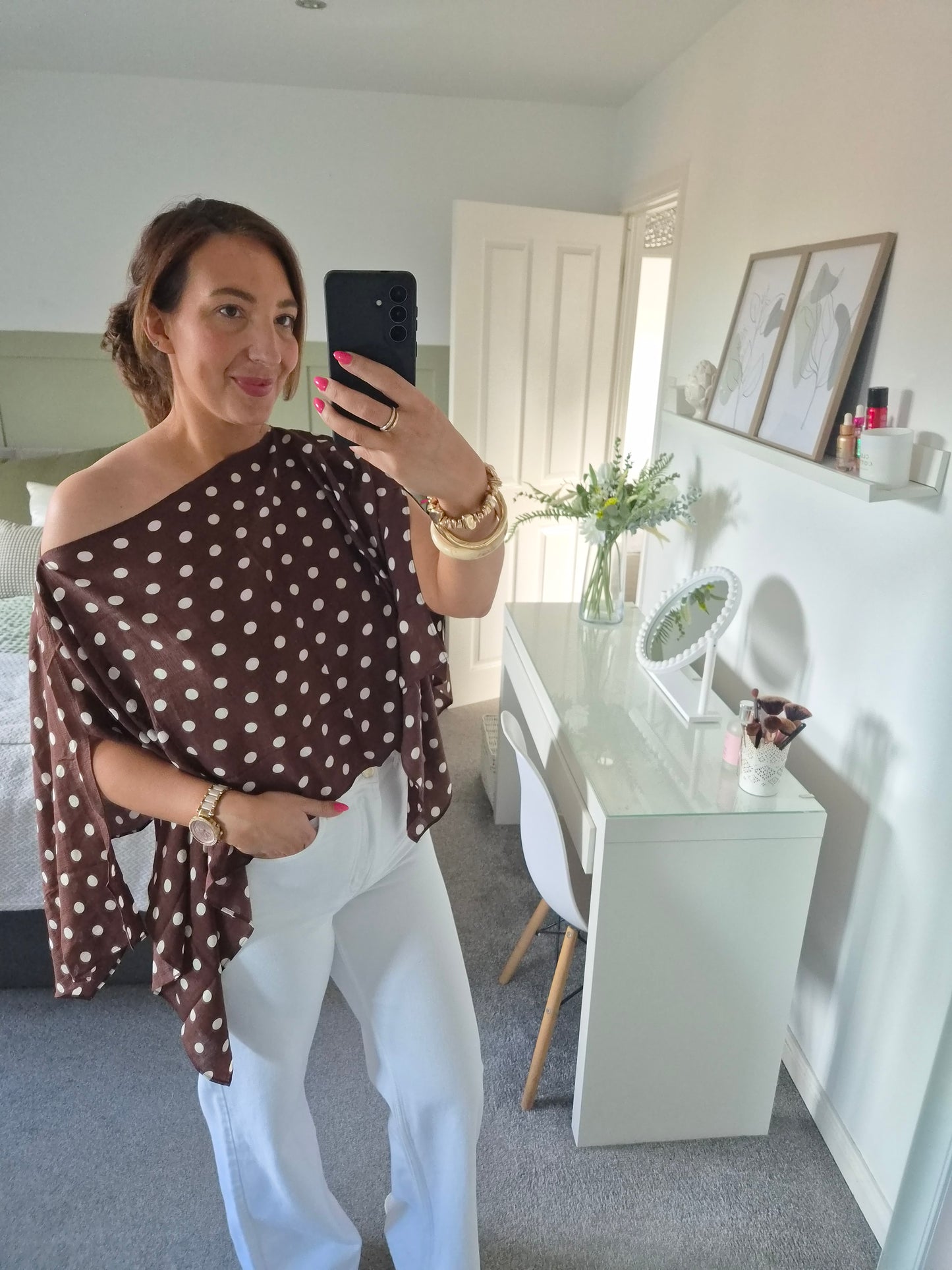 Polka dot multiway top