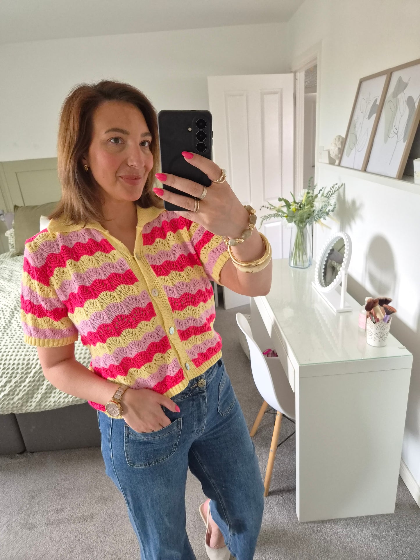 Pink & lemon cardigan