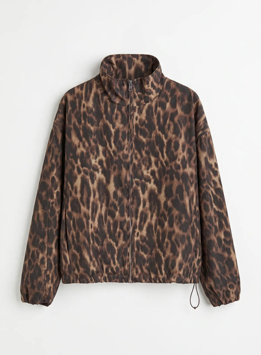 Leopard Print Windbreaker