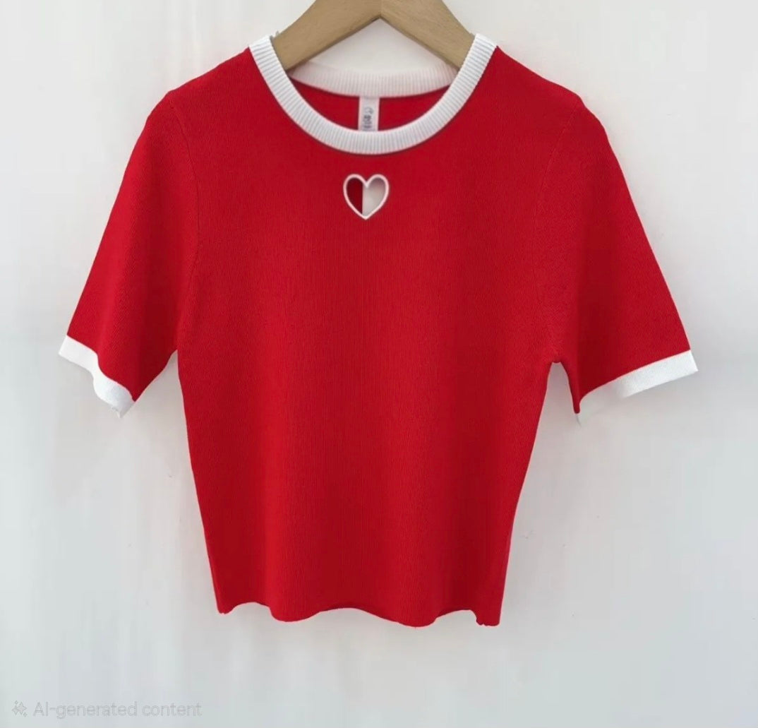 Red heart top