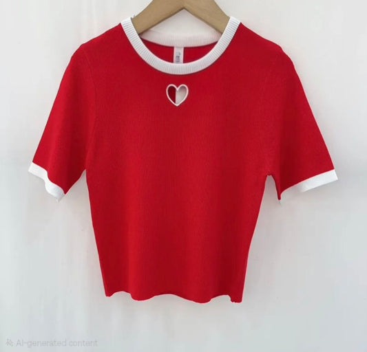 Red heart top