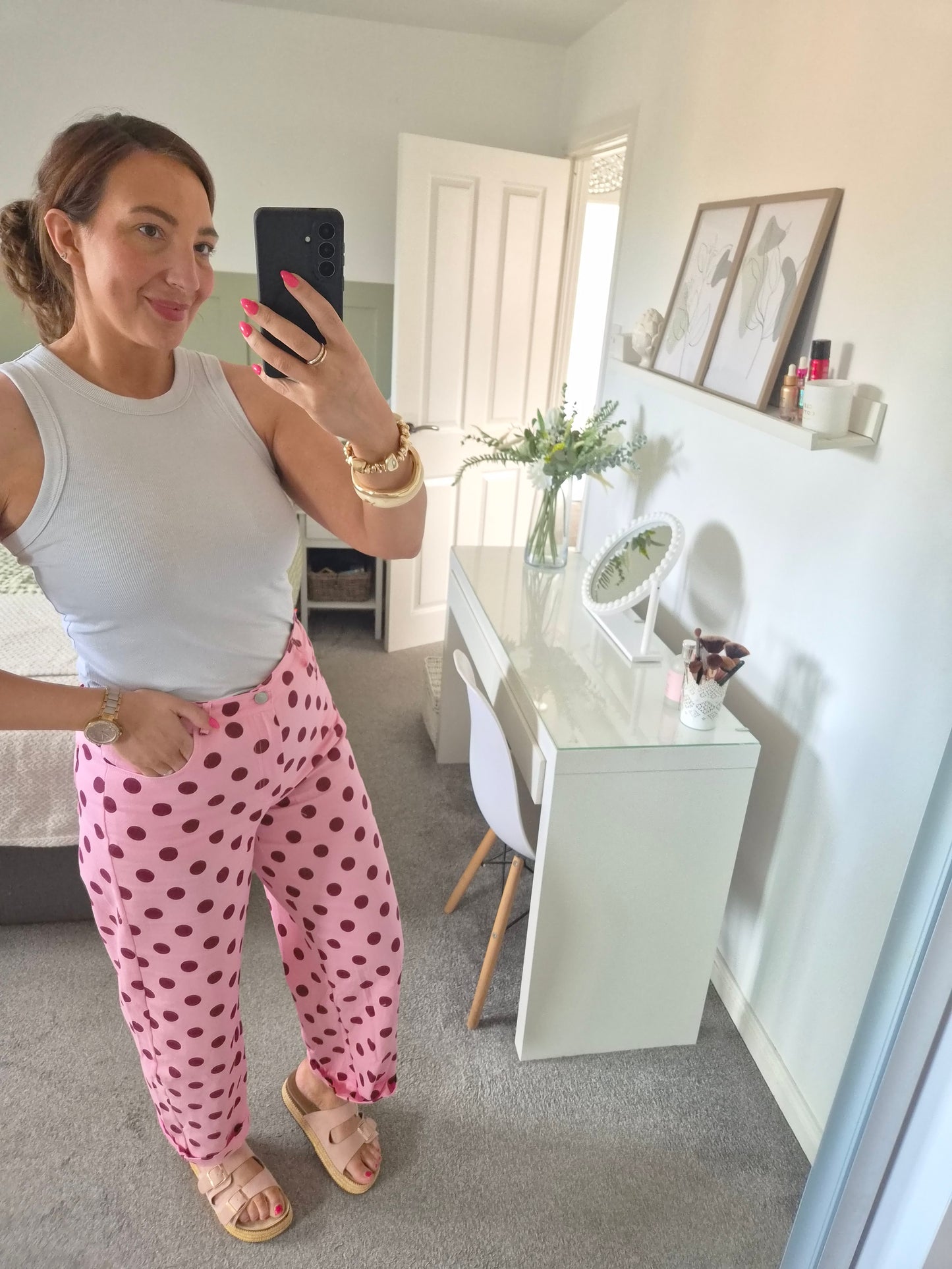 Polka dot trousers