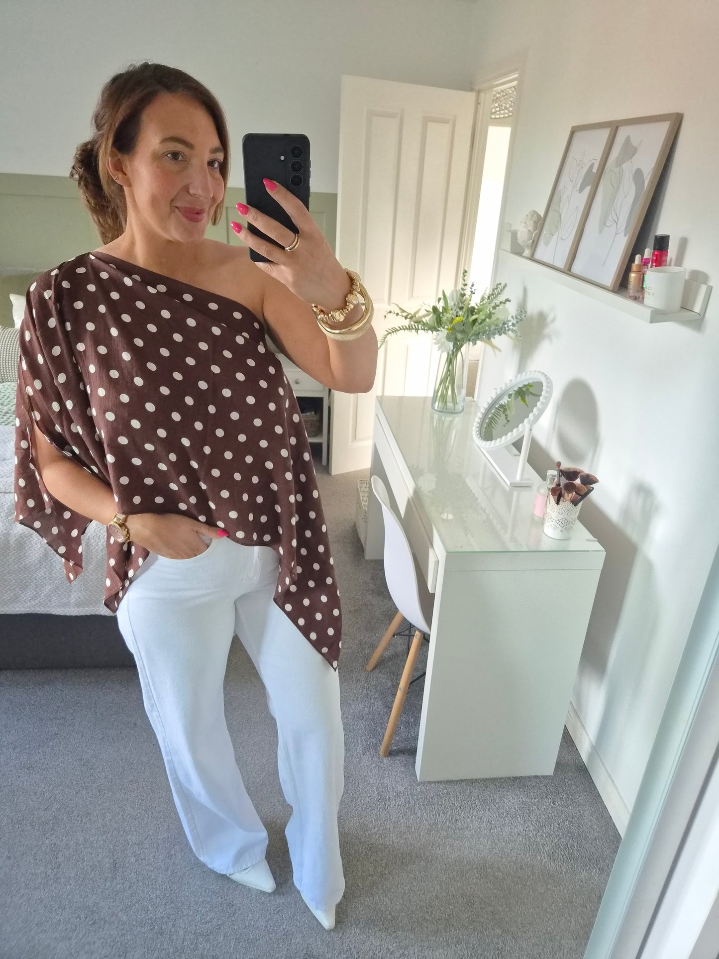 Polka dot multiway top
