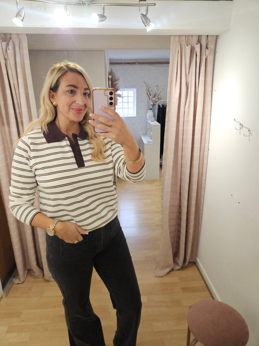 Brown & Cream knit