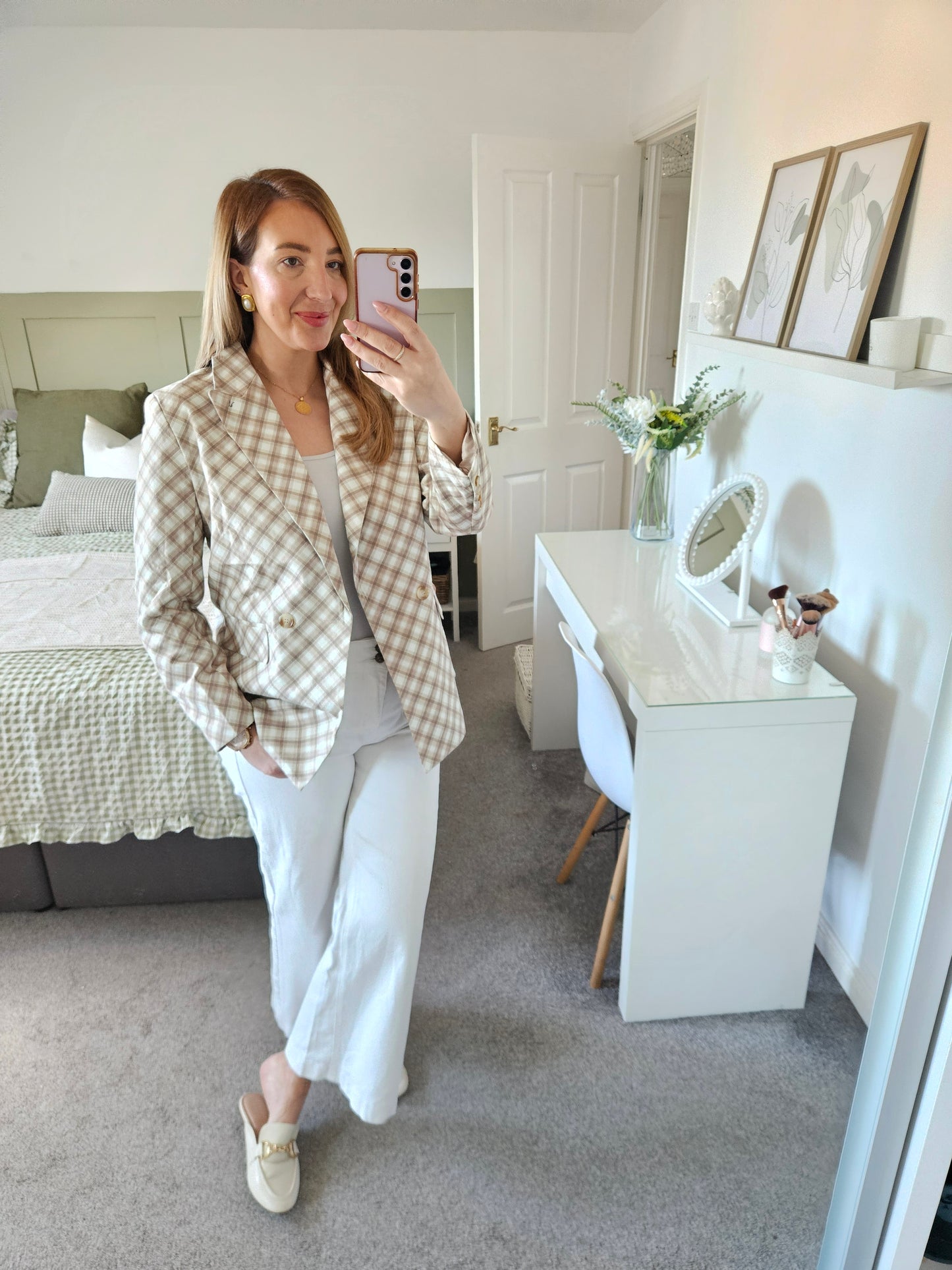 Checked blazer