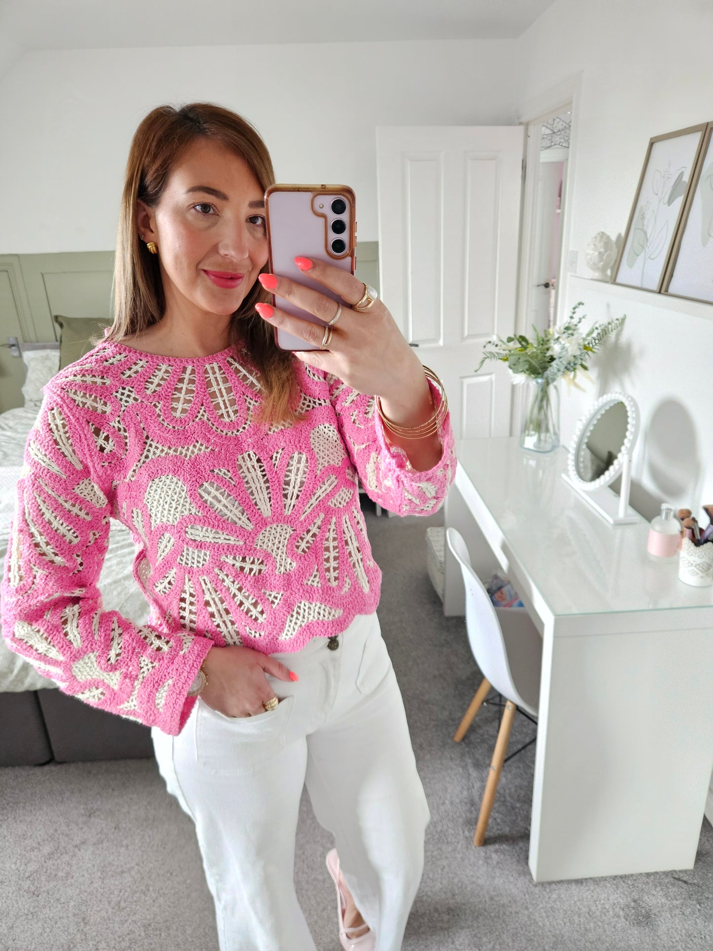 Pink Crochet top