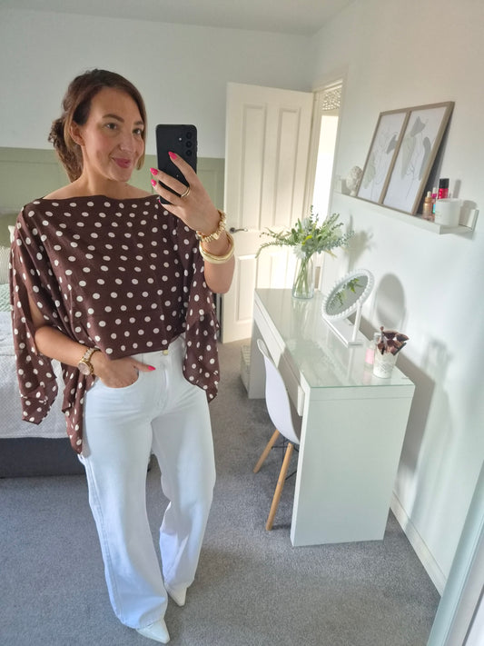 Polka dot multiway top