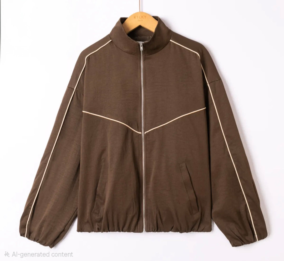 Brown windbreaker