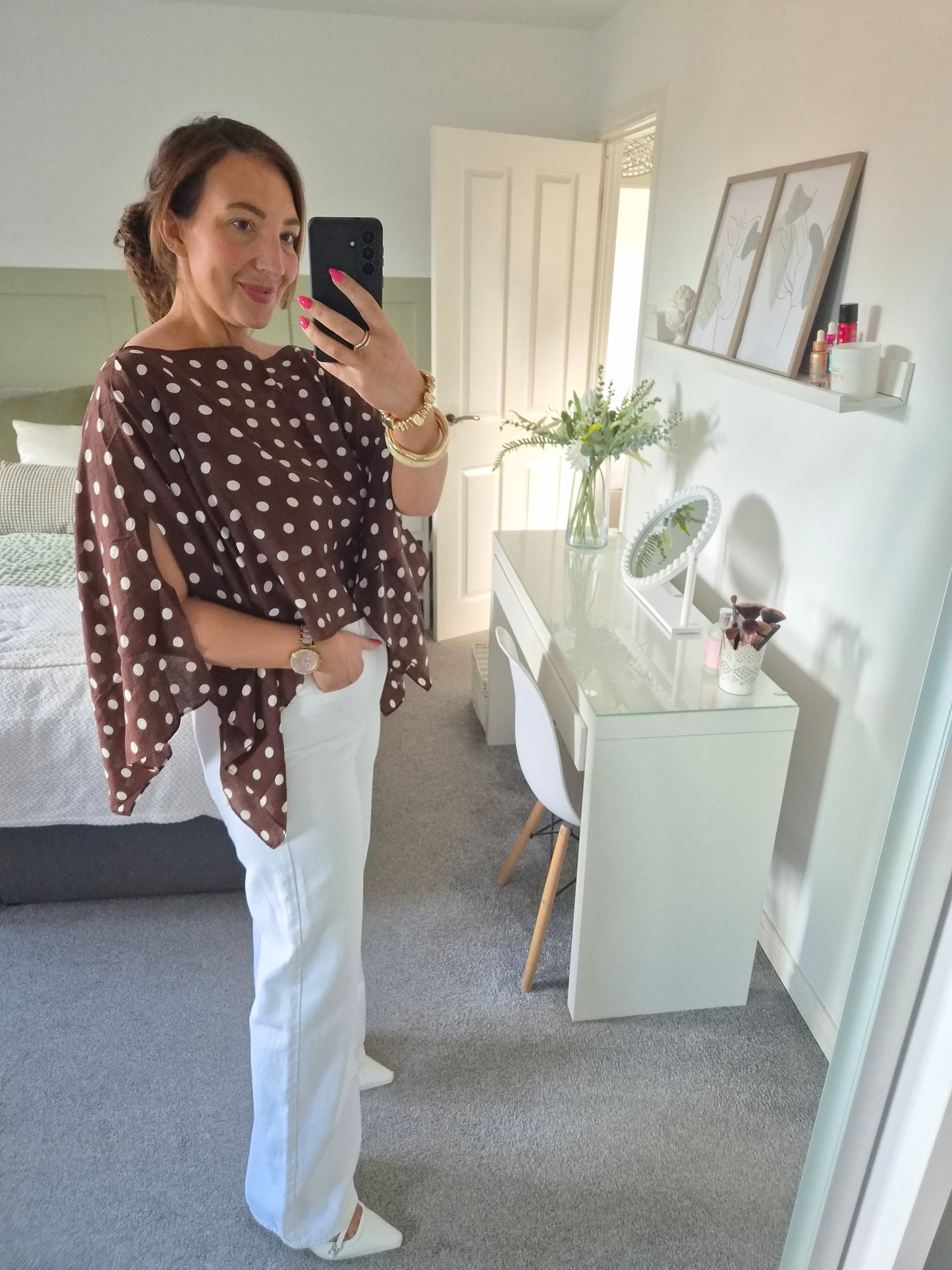 Polka dot multiway top
