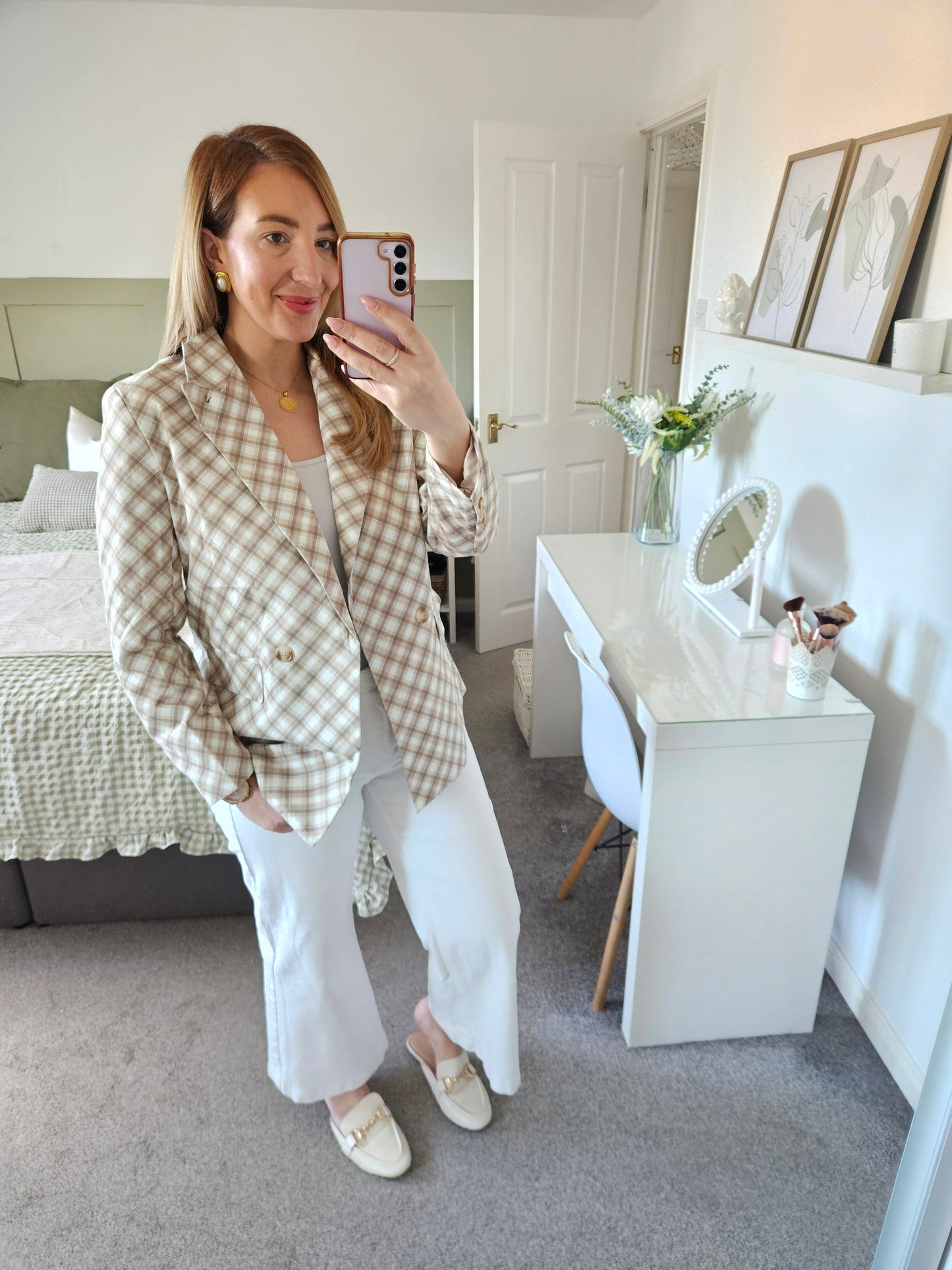 Checked blazer