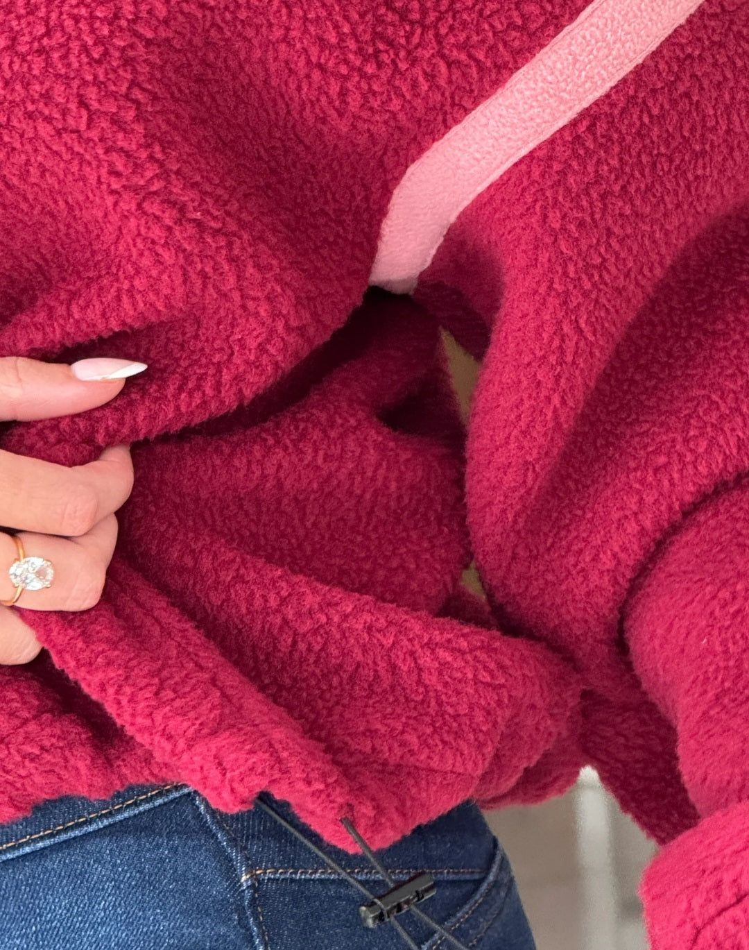 Berry 1/4 zip fleece