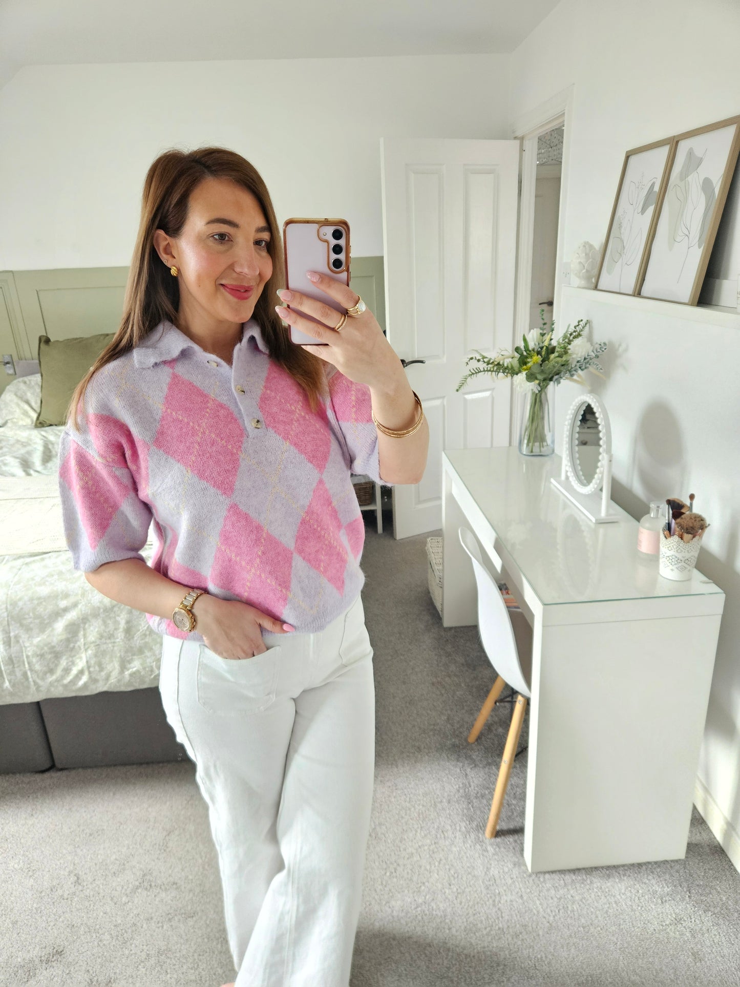 Pink & purple knit
