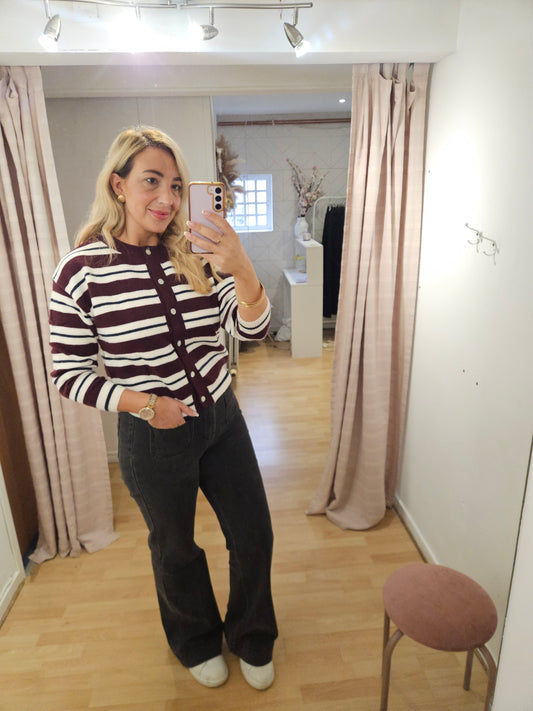 Burgundy Cardigan