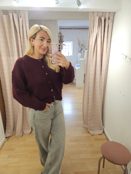 Burgundy Cardigan
