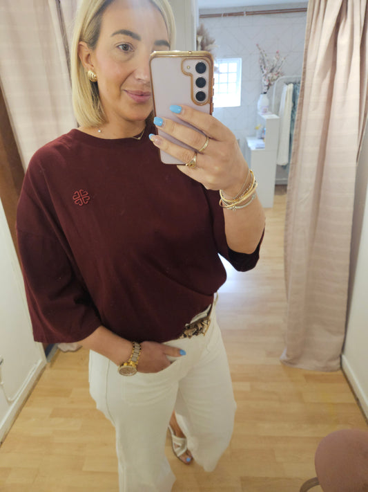 Burgundy tshirt